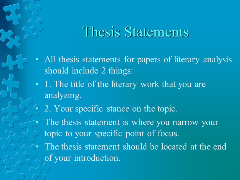 How to Write a Strong Thesis Statement